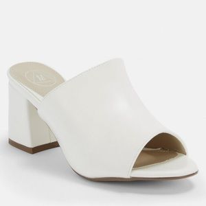 Missguided white mule US women’s 6